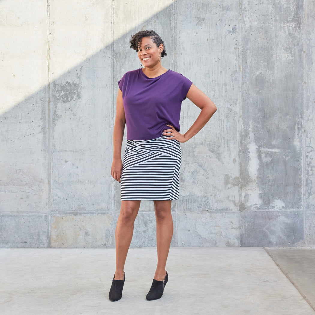 Trapezoid Top - Purple