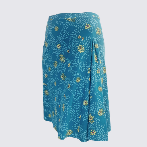 Geometric Floral Midi Skirt