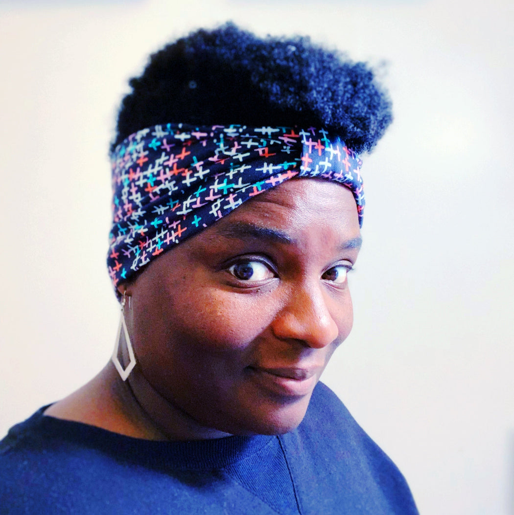 Faux Bow Headband - Black + Leopard