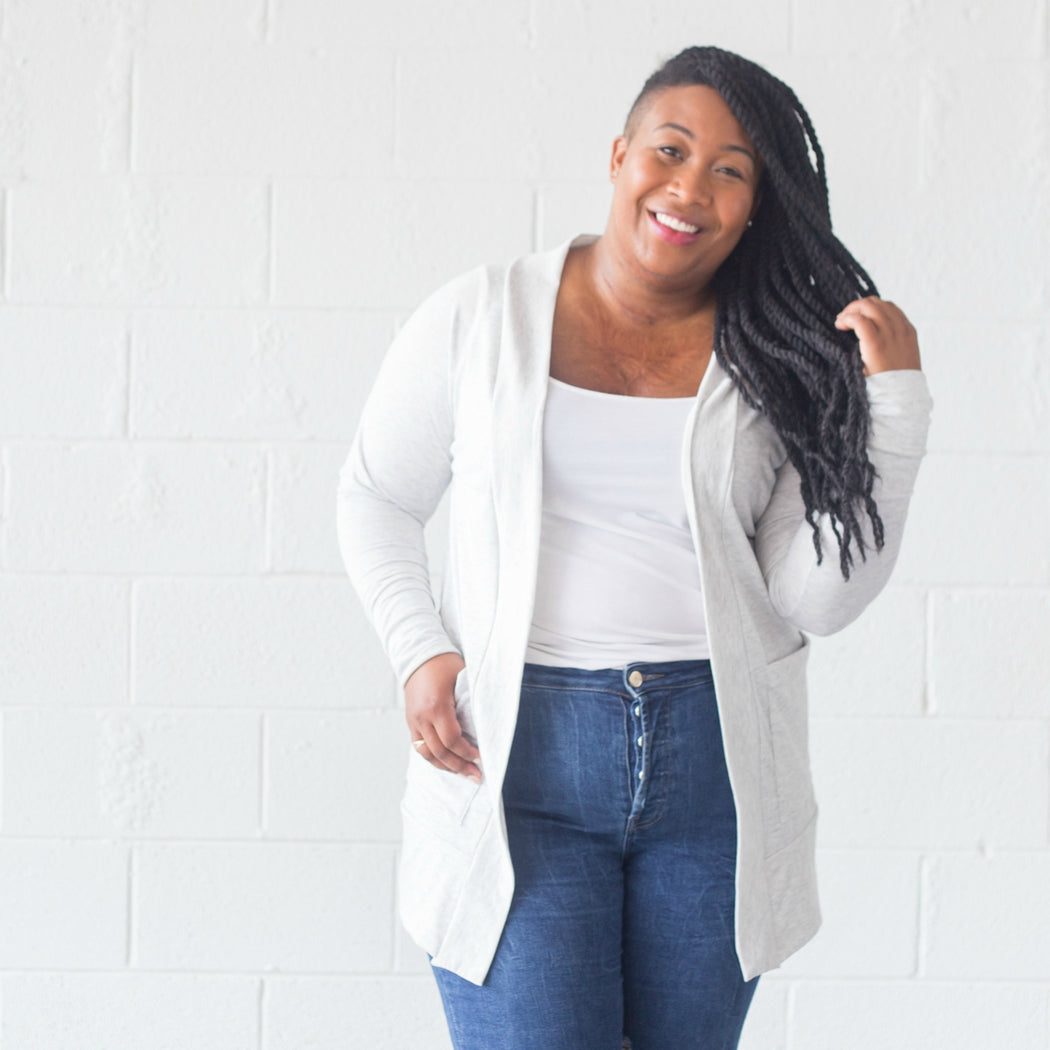 Tetragon Pocket Cardigan - Black