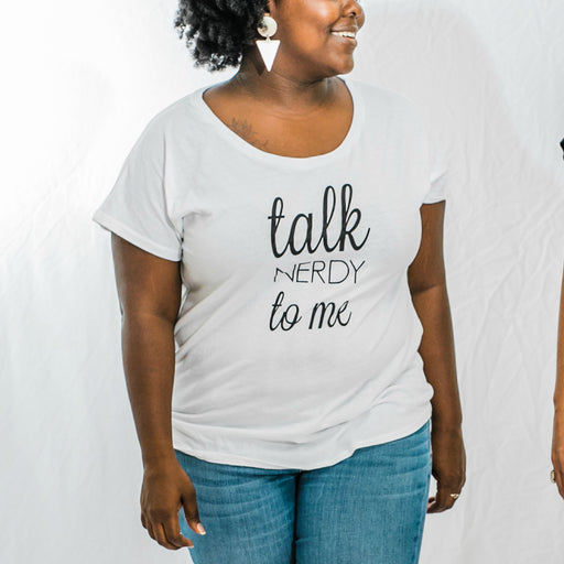 talk NERDY to me T-Shirt (White)