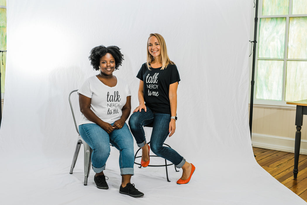 talk NERDY to me T-Shirt (White)