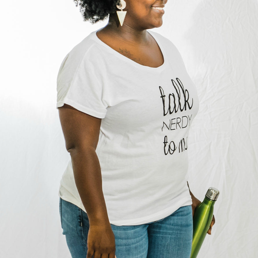 talk NERDY to me T-Shirt (White)