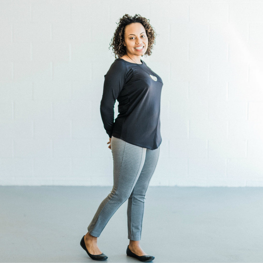 Fractured Geometric Sweatshirt - Charcoal