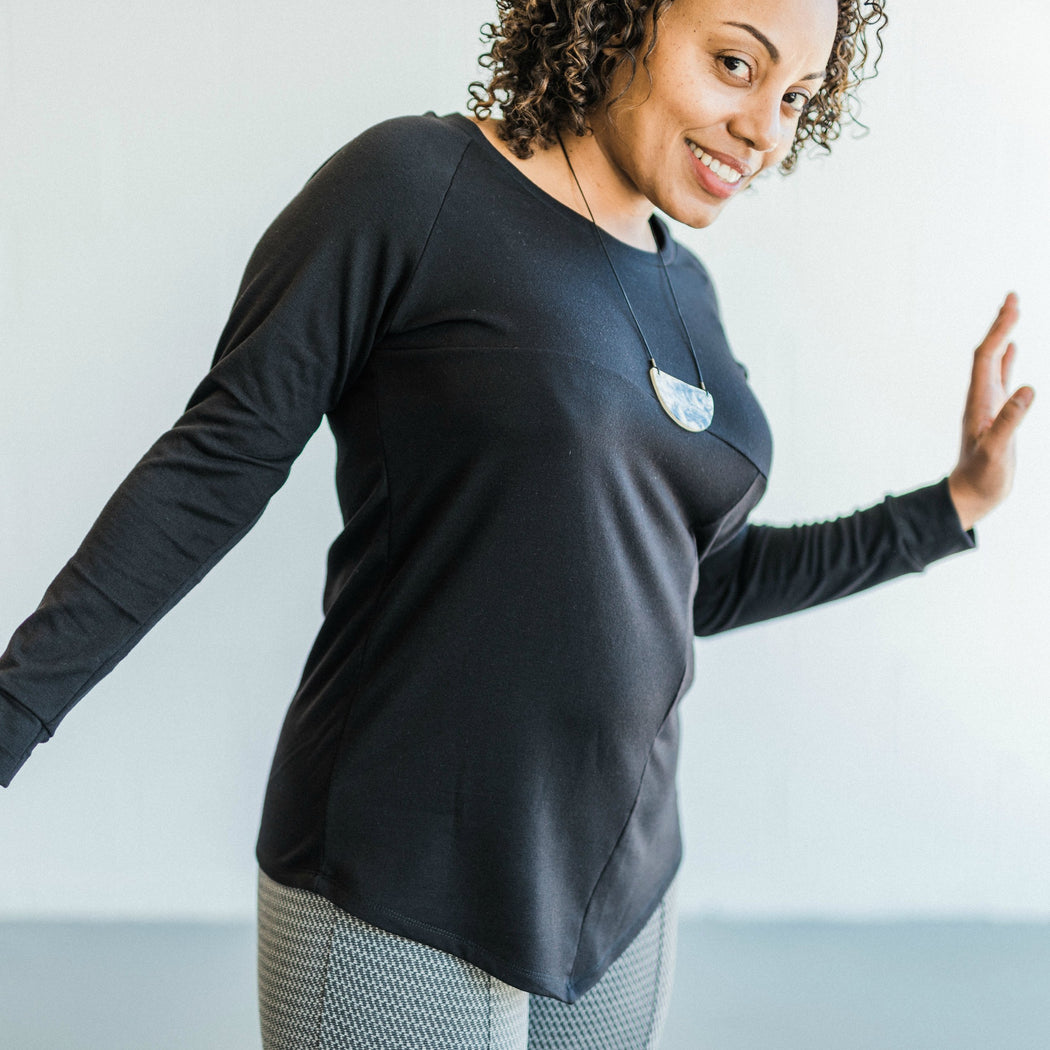 Fractured Geometric Sweatshirt - Charcoal